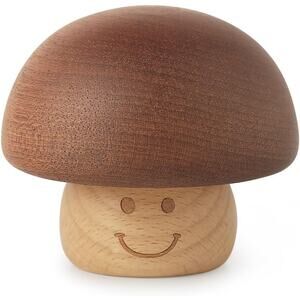 Wooden Mushroom Music Box It's a Small World Musical Wind Up